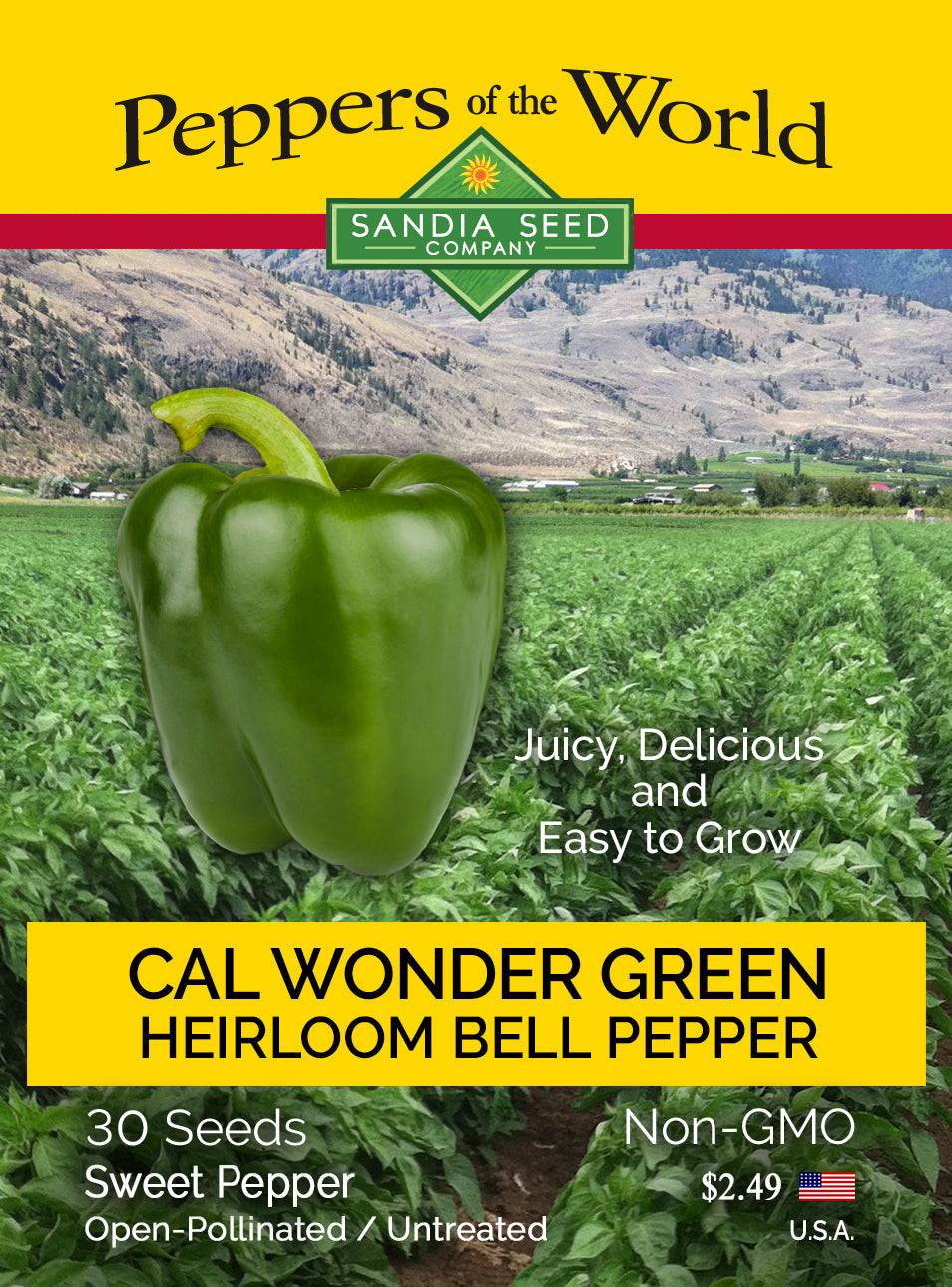 Cal Wonder Green Pepper Seeds - Lucifer's House of Heat
