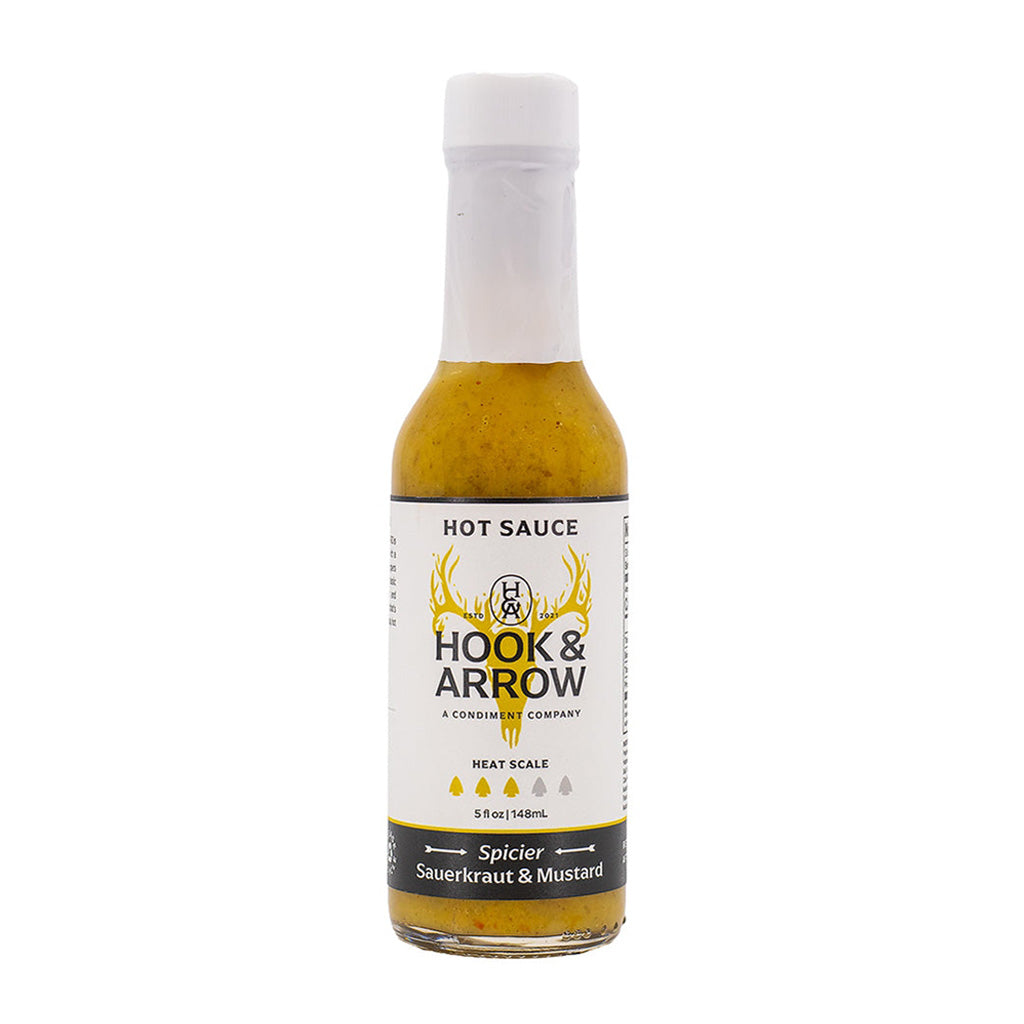 Hook & Arrow Spicier Sauerkraut & Mustard Hot Sauce - Lucifer's House of Heat