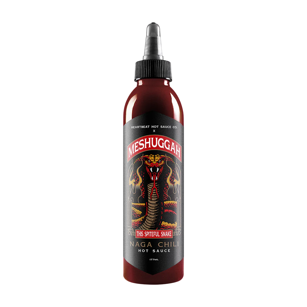 Meshuggah x Heartbeat Hot Sauce "This Spiteful Snake" Naga Chili - Lucifer's House of Heat