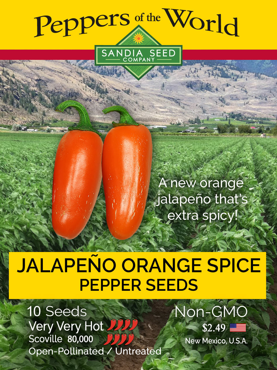 Jalapeno Orange Spice NuMex Seeds - Lucifer's House of Heat