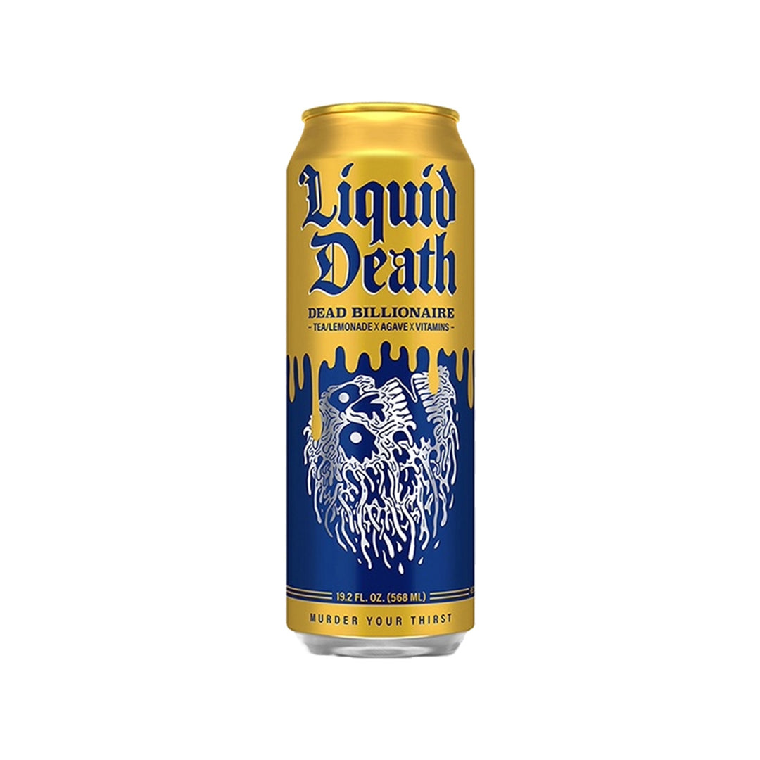 Liquid Death Dead Billionaire (aka Armless Palmer) Iced Tea (568ml) - Lucifer's House of Heat
