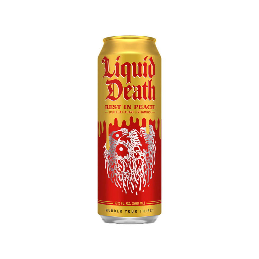 Liquid Death Rest In Peach Iced Tea (568ml) - Lucifer's House of Heat