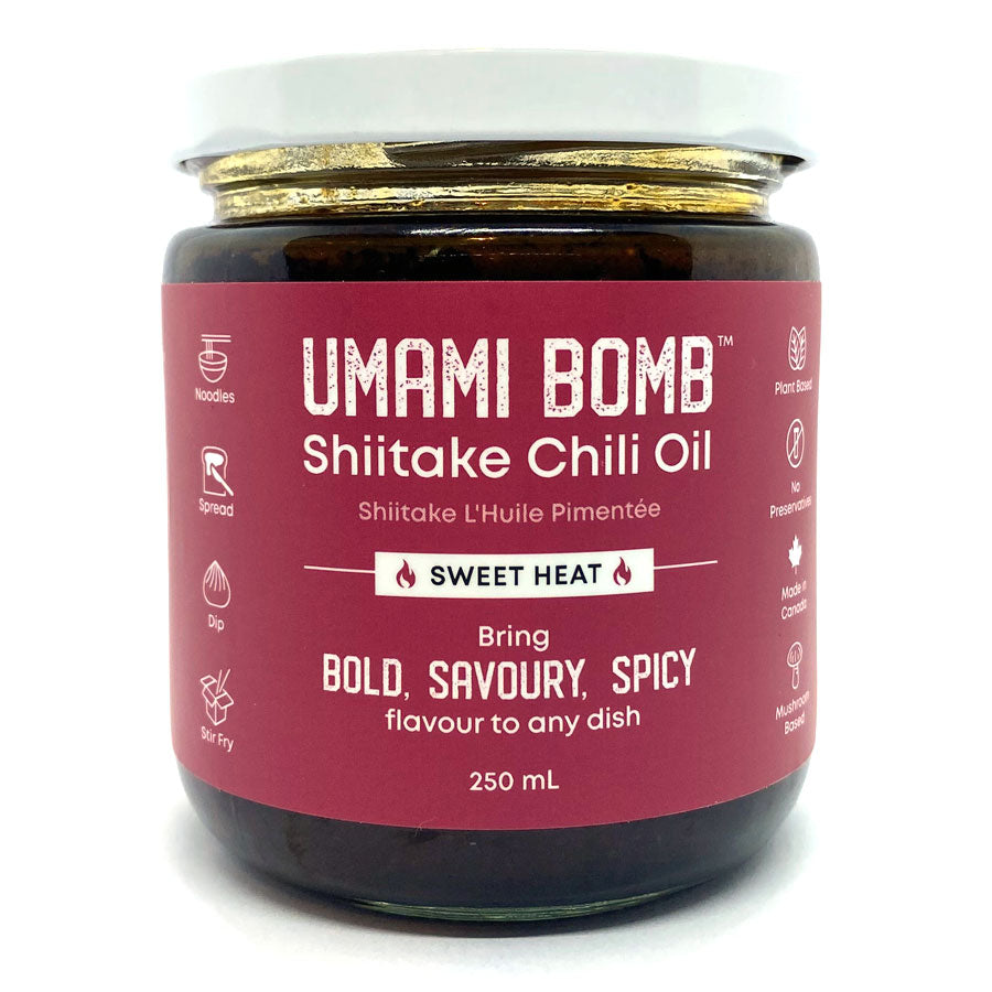 Umami Bomb Shiitake Chili Oil - Sweet Heat - Lucifer's House of Heat