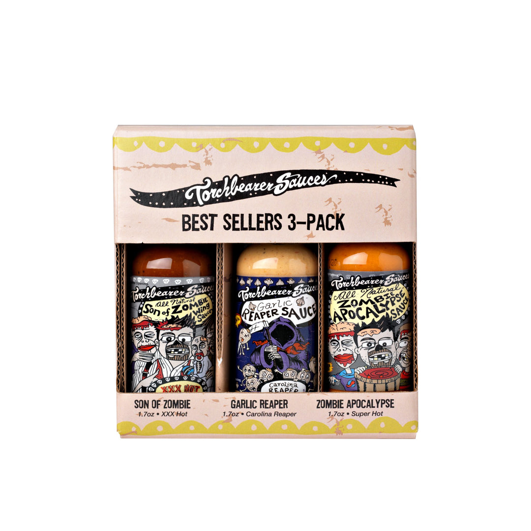 Torchbearer Hot Sauce 3-Pack of Mini Bottles - Lucifer's House of Heat