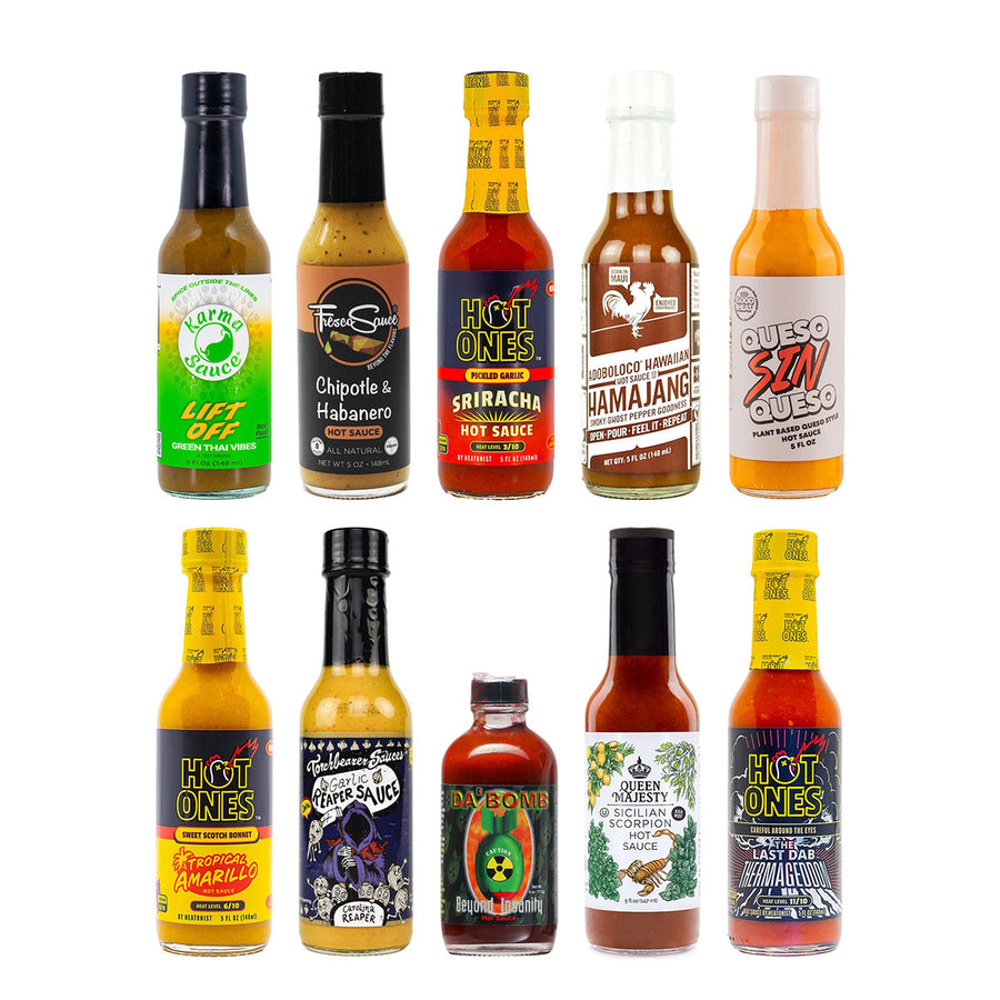 Hot Ones Burn Brigade Hot Sauce Challenge 10 Pack - Lucifer's House of Heat