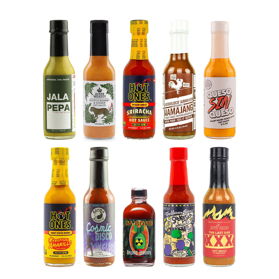 Hot Ones Heat Gauntlet Hot Sauce Challenge 10 Pack - Lucifer's House of Heat