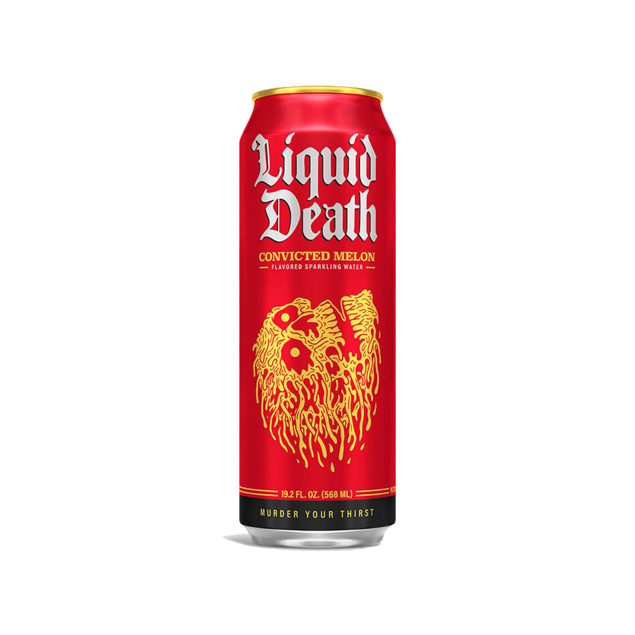 Liquid Death Convicted Melon Flavoured Sparkling Water (568ml) - Lucifer's House of Heat