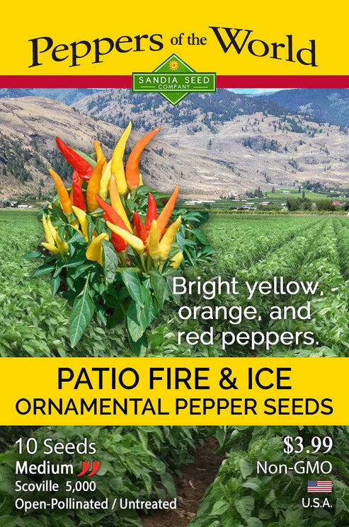 Patio Fire & Ice Ornamental Pepper Seeds - Lucifer's House of Heat
