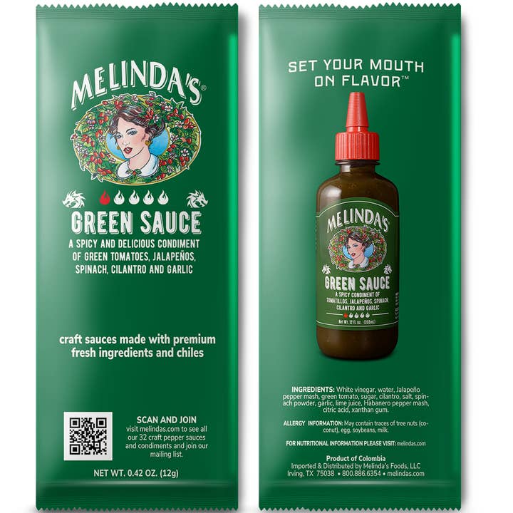 Melinda's Green Sauce Single Serve Packet (12g) - Lucifer's House of Heat