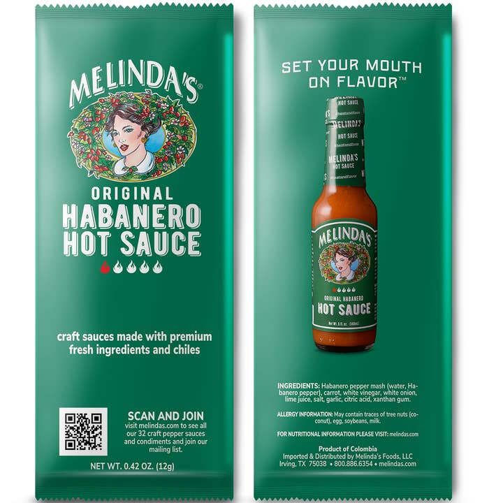 Melinda's Original Habanero Pepper Sauce Single Serve Packet (12g) - Lucifer's House of Heat