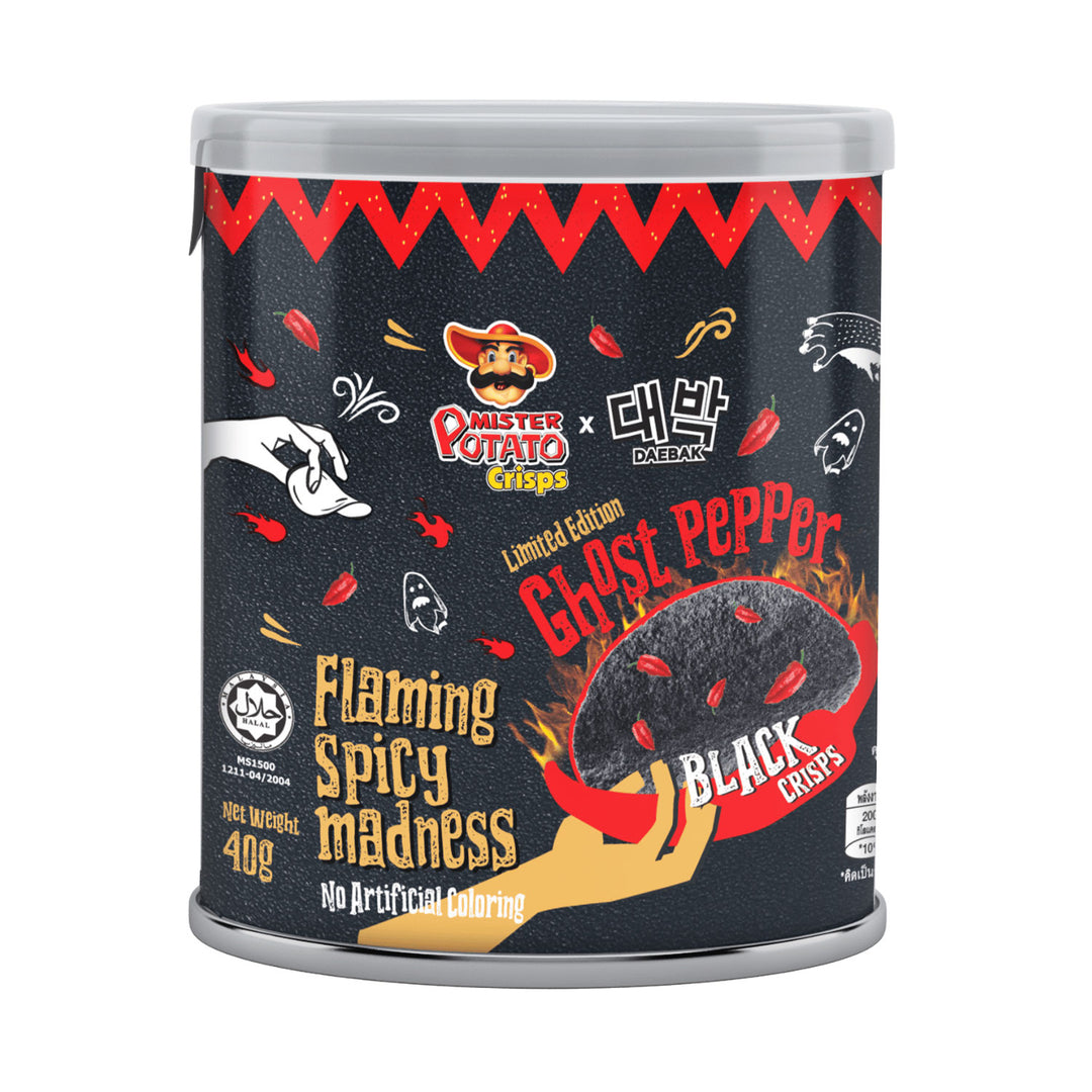 Mister Potato Ghost Pepper Black Crisps (40g)