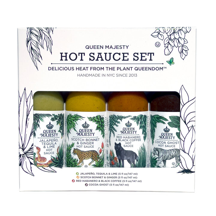Queen Majesty Hot Sauce Gift Set (4x 5oz Bottles) - Lucifer's House of Heat