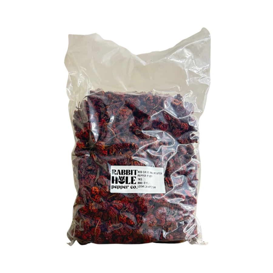Bulk Carolina Reaper Dried Pepper Pods - Lucifer's House of Heat