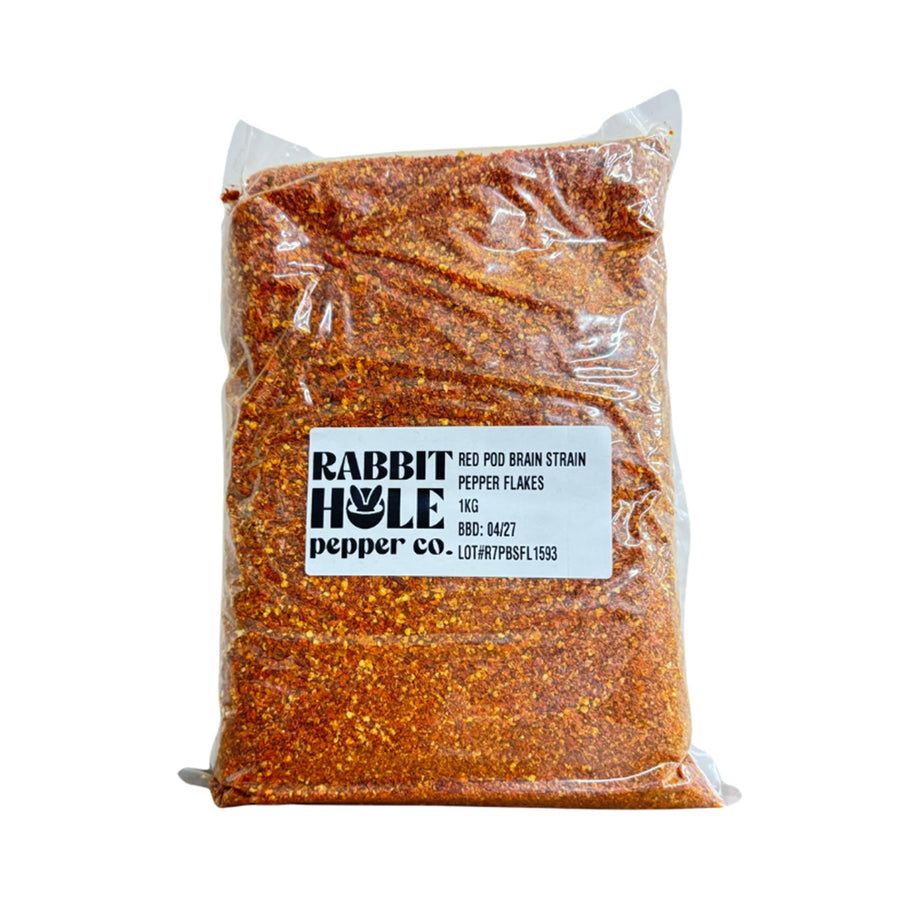 Bulk Red Pod Brain Strain Pepper Flakes - Lucifer's House of Heat