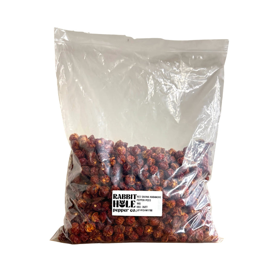 Bulk Red Savina Habanero Dried Pepper Pods - Lucifer's House of Heat