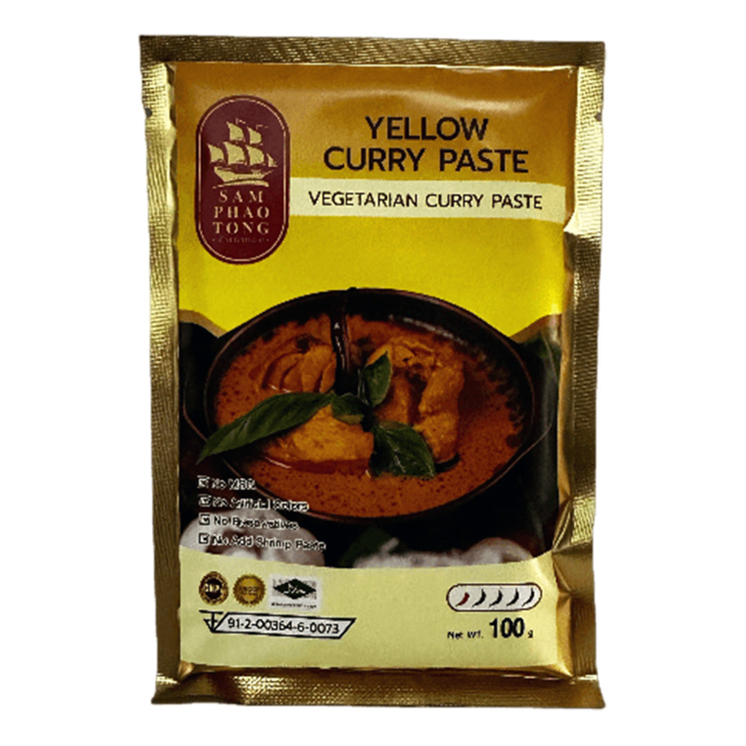 Sam Phao Tong Thai Yellow Curry Paste (100g) - Lucifer's House of Heat