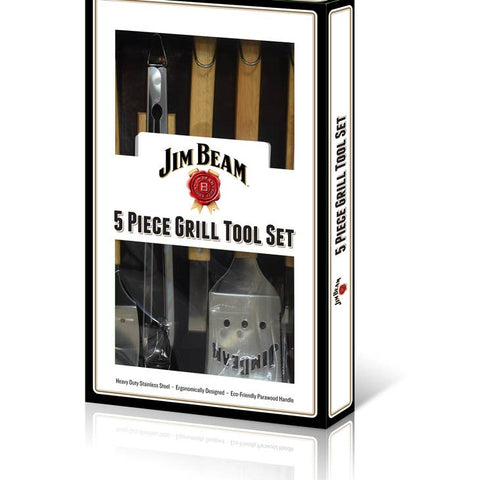 Jim Beam 5-Piece Stainless Steel Barbecue and Grilling Tools - Lucifer's House of Heat