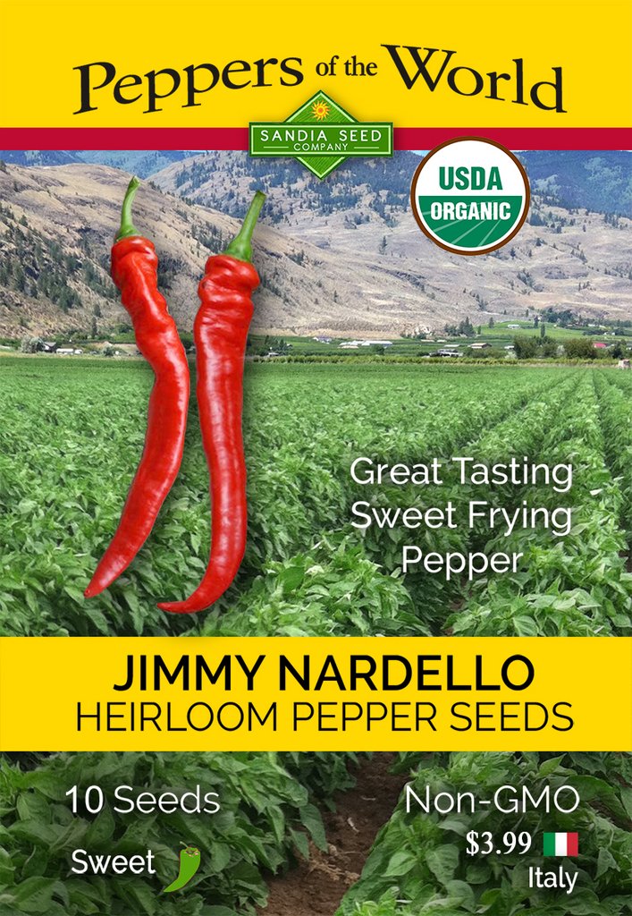 Jimmy Nardello Sweet Pepper Seeds ORG - Lucifer's House of Heat