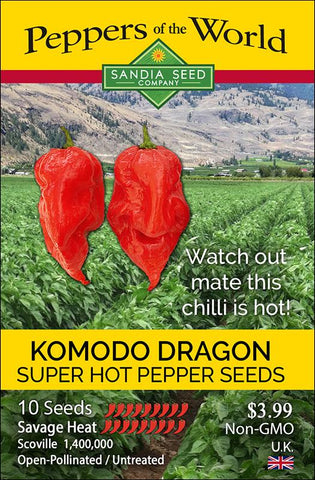 Komodo Dragon Pepper Seeds - Lucifer's House of Heat
