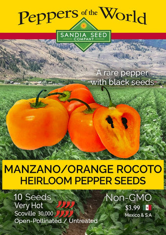Manzano / Orange Rocoto - Heirloom Pepper Seeds - Lucifer's House of Heat