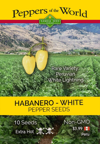 Habanero White Peruvian Lightning Pepper Seeds - Lucifer's House of Heat